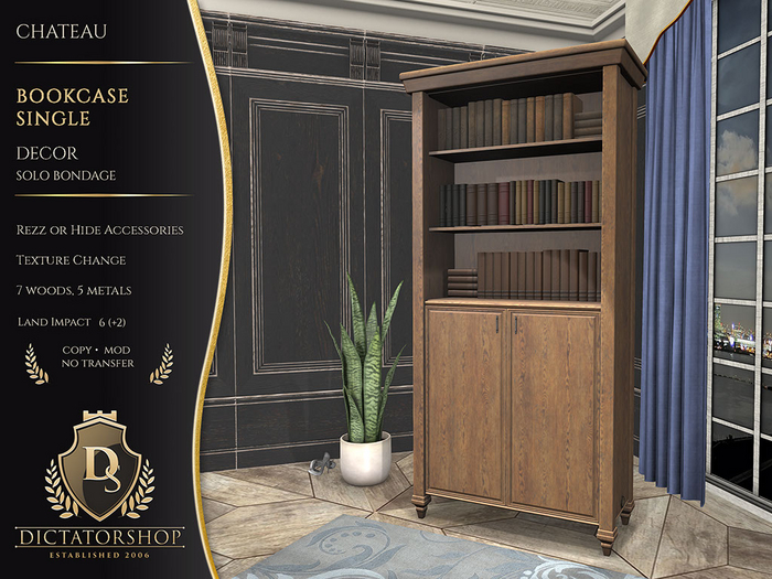 [Ds] Chateau - Bookcase Single Decor