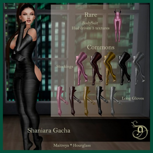 AtaMe-Shaniara Latex Gloves Black Petite COMMON