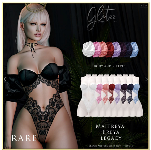 1. [Glitzz] Laura Set - Black - Freya RARE