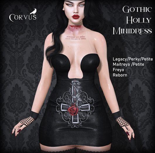 Corvus : Gothic Holly Minidress