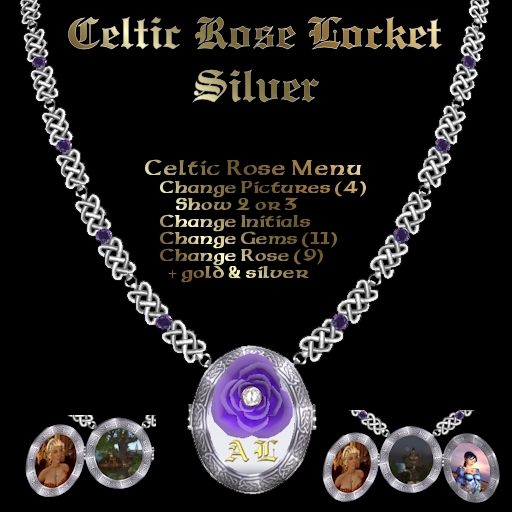 Ashira's Celtic Rose Locket - Silver