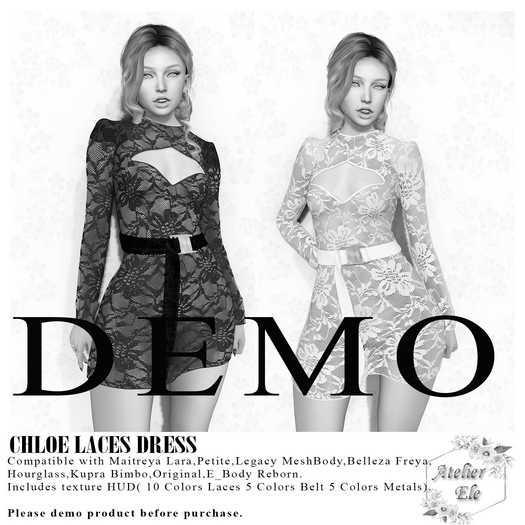 * DEMO * {AE} CHLOE LACES  DRESS