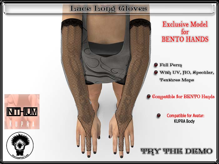 [PL] - Full Perm - Lace Long Gloves - Kupra