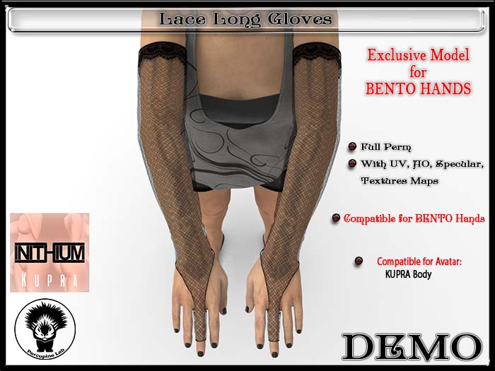 [PL] - DEMO - Lace Long Gloves - Kupra