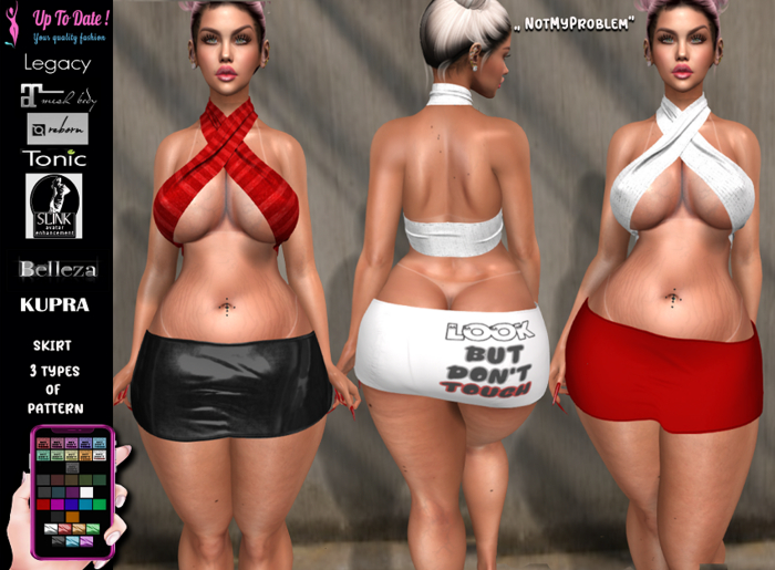 UpToDate! - " NotMyProblem " skirt