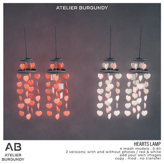 Atelier Burgundy . Hearts Lamp *ADD*