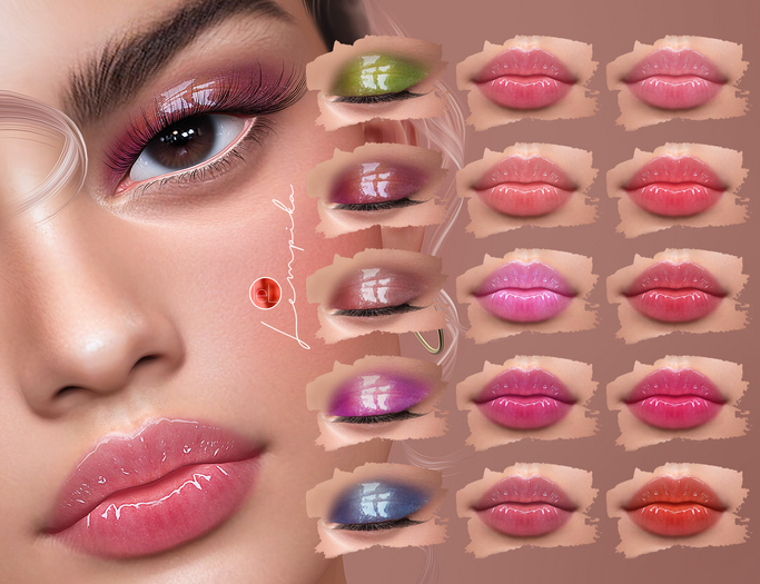 Lempika - 10 Lipstick + 5 Eyeshadow Lelutka Evox #44 -DEMO-