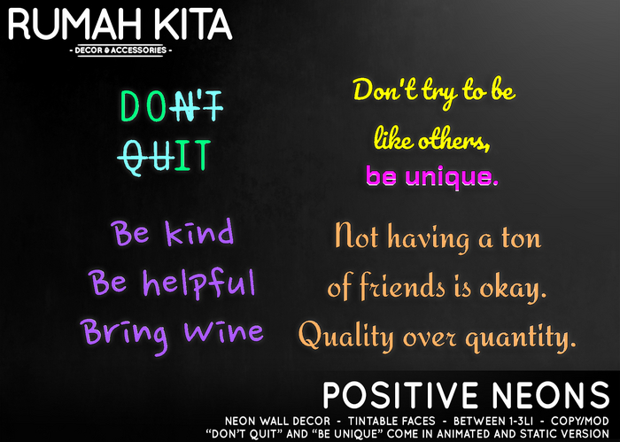 Rumah Kita - Positive Neons Pack