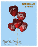 ~Ultra Deluxe Red I Love You Happy Birthday Gift Balloons