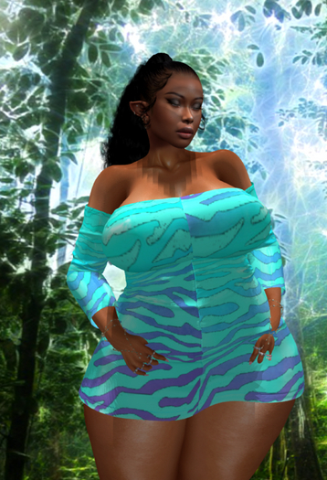 SAFARI DRESS OUTFIT ANIMAL PRINT TEAL