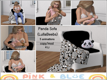 Panda Sofa (LullaBeebs){Pink&Blue}