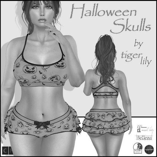 Tigerlily Designs HALLOWEEN SKULLS DEMO