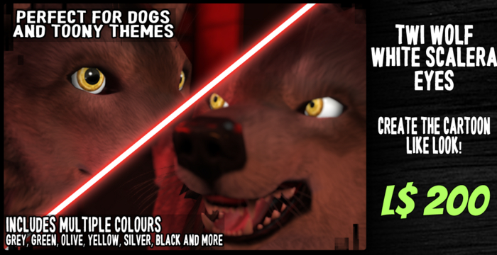 {WEREDEV} TWI WOLF CARTOONY EYES APPLIER