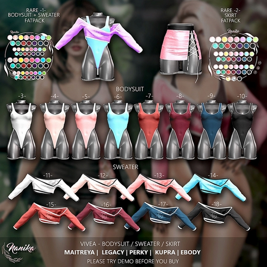1. NANIKA - Vivea Bodysuit/Sweater Legacy - RARE