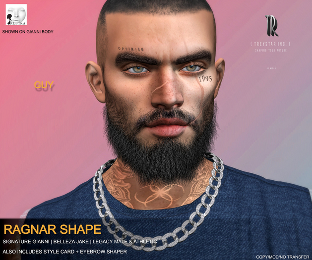 { Treystar Inc. } - Lelutka Guy shape Ragnar