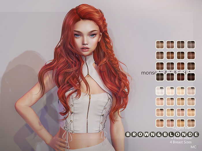 [monso] Natasha Hair /Brown & Blonde