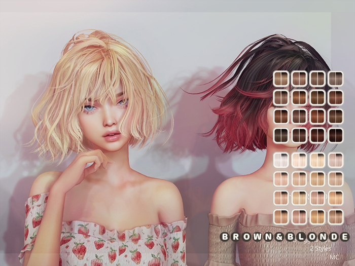 [monso] Ruda2 Hair /Brown & Blonde