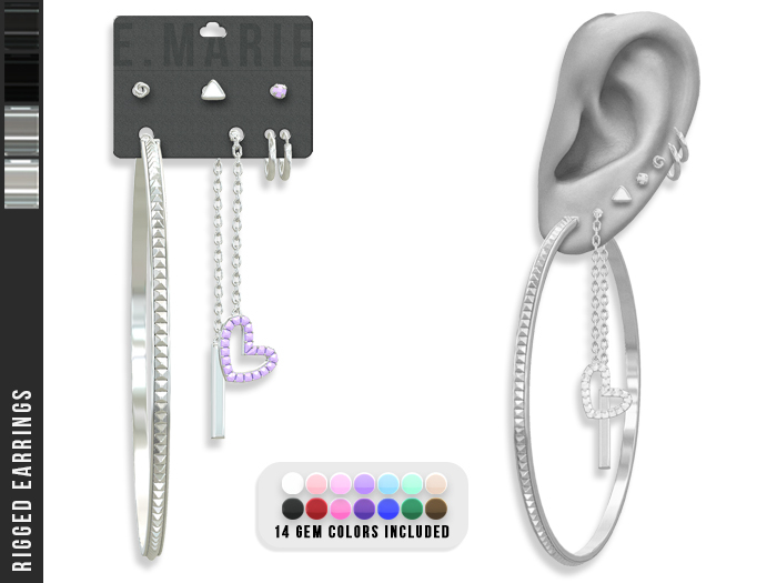 e.marie // Ambra Earrings - Silvers