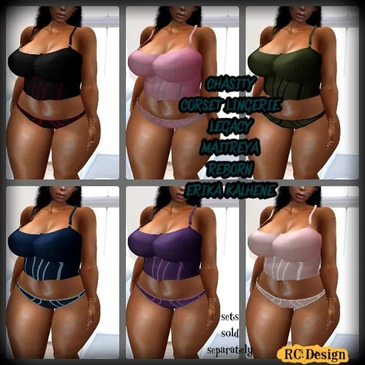 CHASITY CORSET LINGERIE PURPLE
