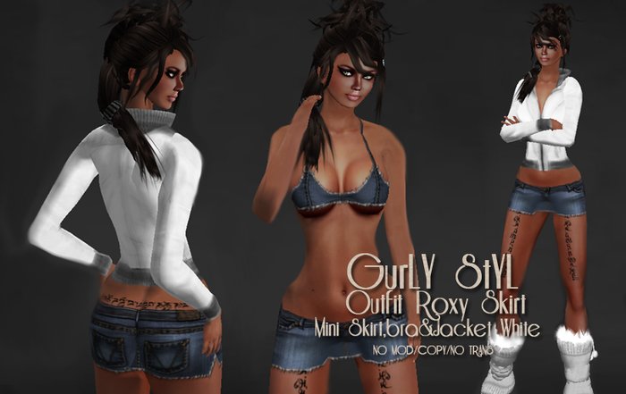 ** Gurly Styl ** Outfit Roxy Skirt jean **