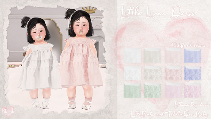 Blush. Little Linen Dress - LB + TDB