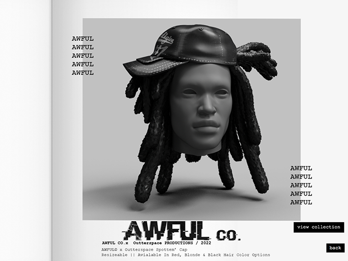 AWFUL. x O.// Spottem Cap (Black)