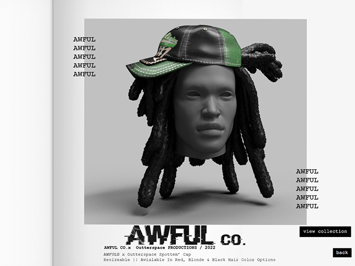 AWFUL. x O.// Spottem Cap (Green/Black)