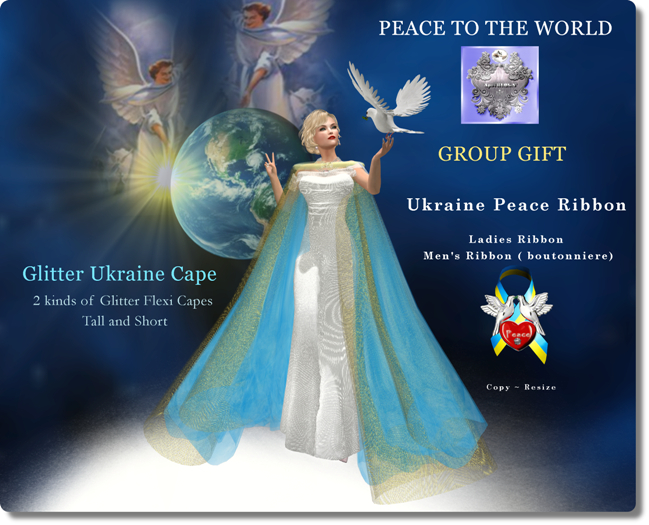 *AS* Ukraine Peace Support  Cape & Ribbon