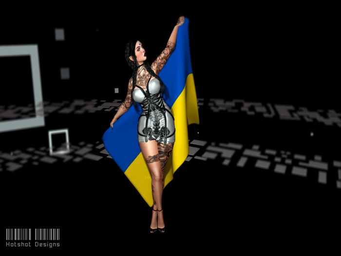 ::HD:: Ukraine Flag pose