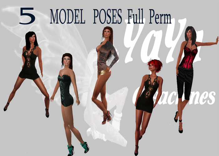 Pack 5 Poses Model Full Perm