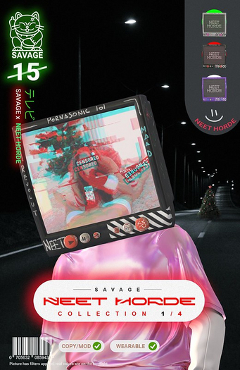 SAVAGE X GLITCHY HEAD (Neet Horde)/fatpack ADD ME