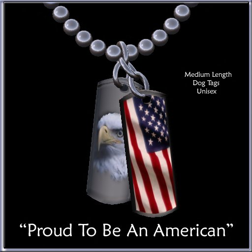 Crickets Proud To Be American Dog Tag