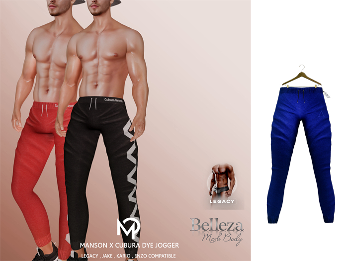 Manson X Cubura * Dye Jogger * BLUE