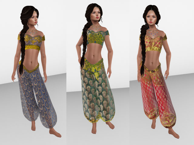 3 Belly dance outfits - Only for Maitreya