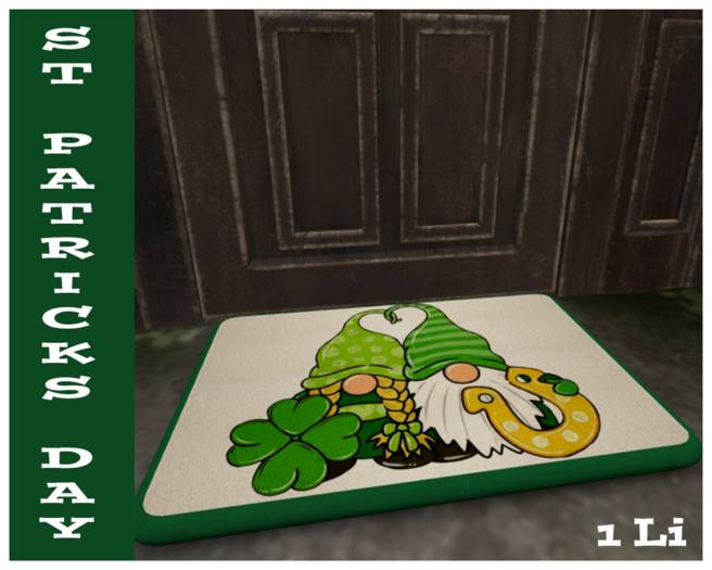 ~ Hotstuffs ~ St. Patrick's Day - Welcome Mat "Gnomes"