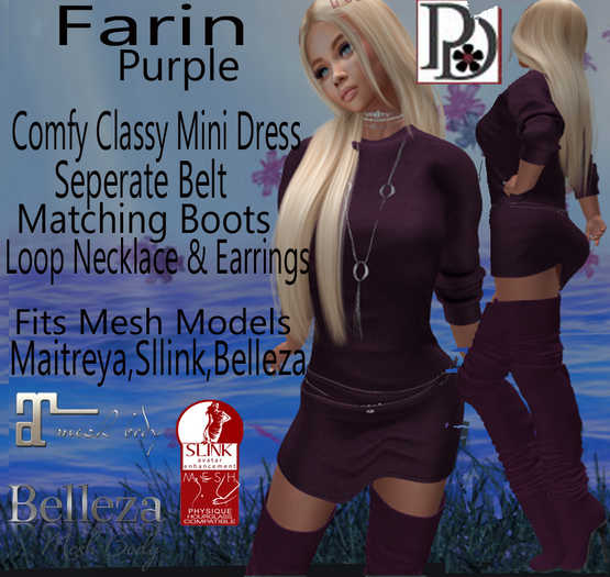 !PD-Farin Dress Purple