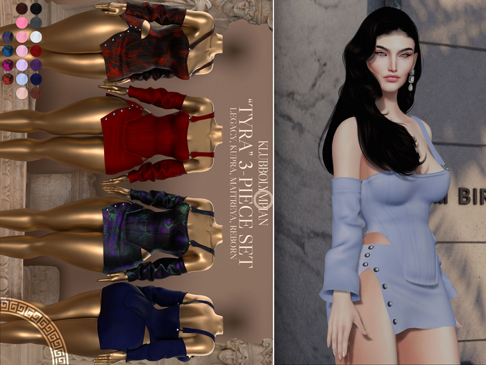 KxO - "Tyra" 3pc Set Periwinkle
