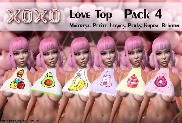 XOXO - Love Top pack 4