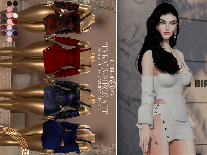 KxO - "Tyra" 3pc Set White