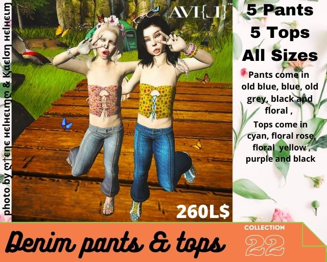 Denim Pants & Tops AVI(L) 2022 Collection v1.3