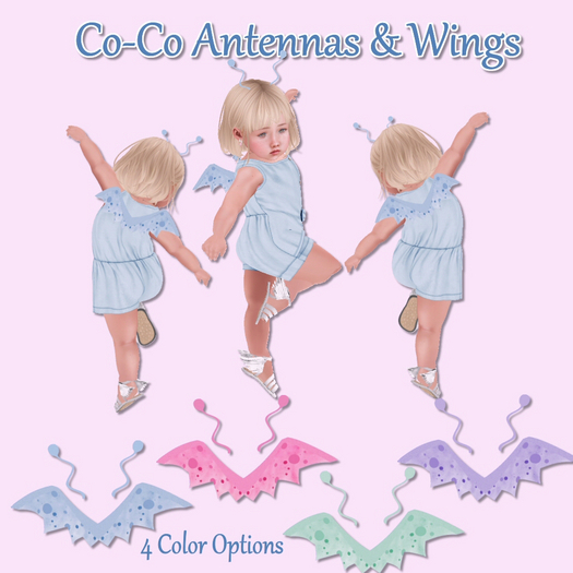 Co-Co Antennas & Wings Pink