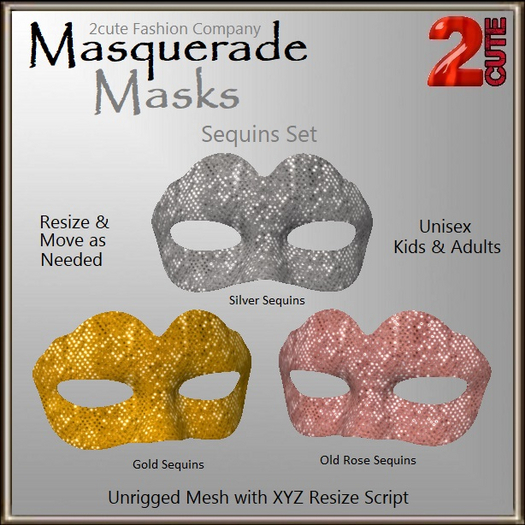 Masquerade Mask [2cute] Sequins Set