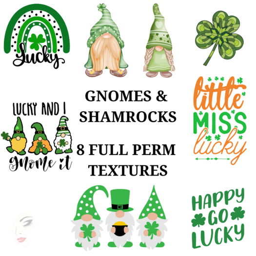 YGTL - GNOMES & SHAMROCKS FULL PERM TEXTURES