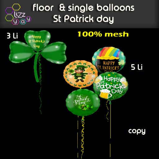  St. Patrick's Day floor & single  balloons 02