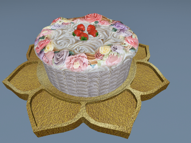Cake with strawberries - FULL PERM