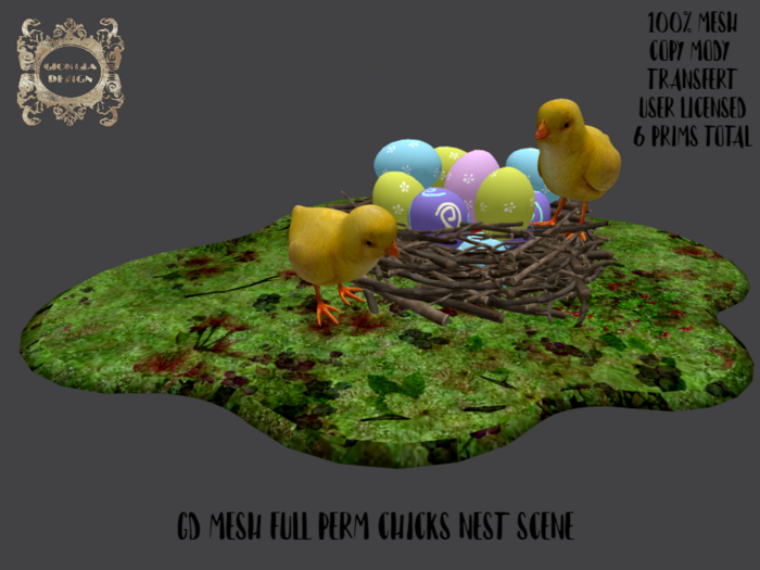 GD MESH FULL PERM CHICKS NEST SCENE