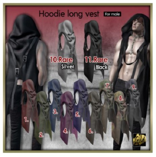 3. gianni [Gild]Hoodie long vest_blue