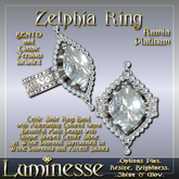 ZELPHIA Ramia BENTO Ring OP - White Diamond Platinum