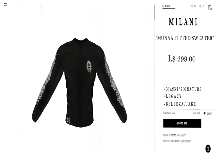 MILANI. Munna ChromeOfHeart Sweatershirt // Blk