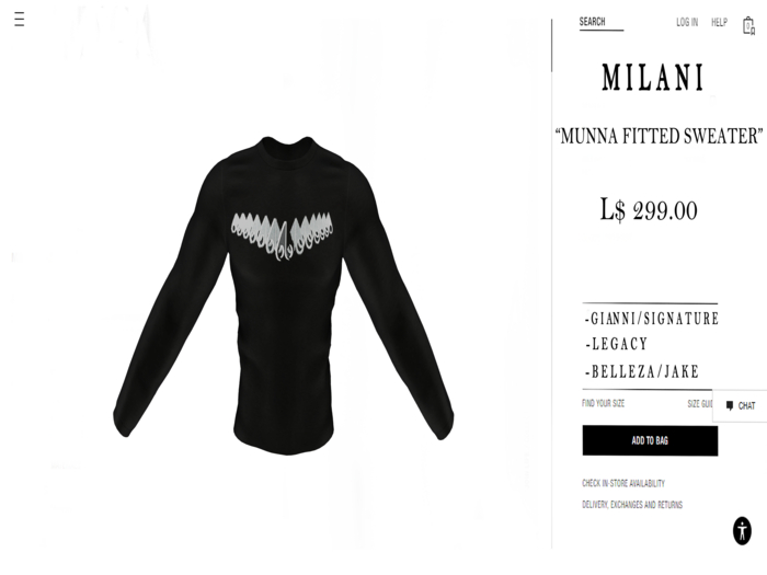 MILANI. Munna MooseK Sweatershirt // Blk